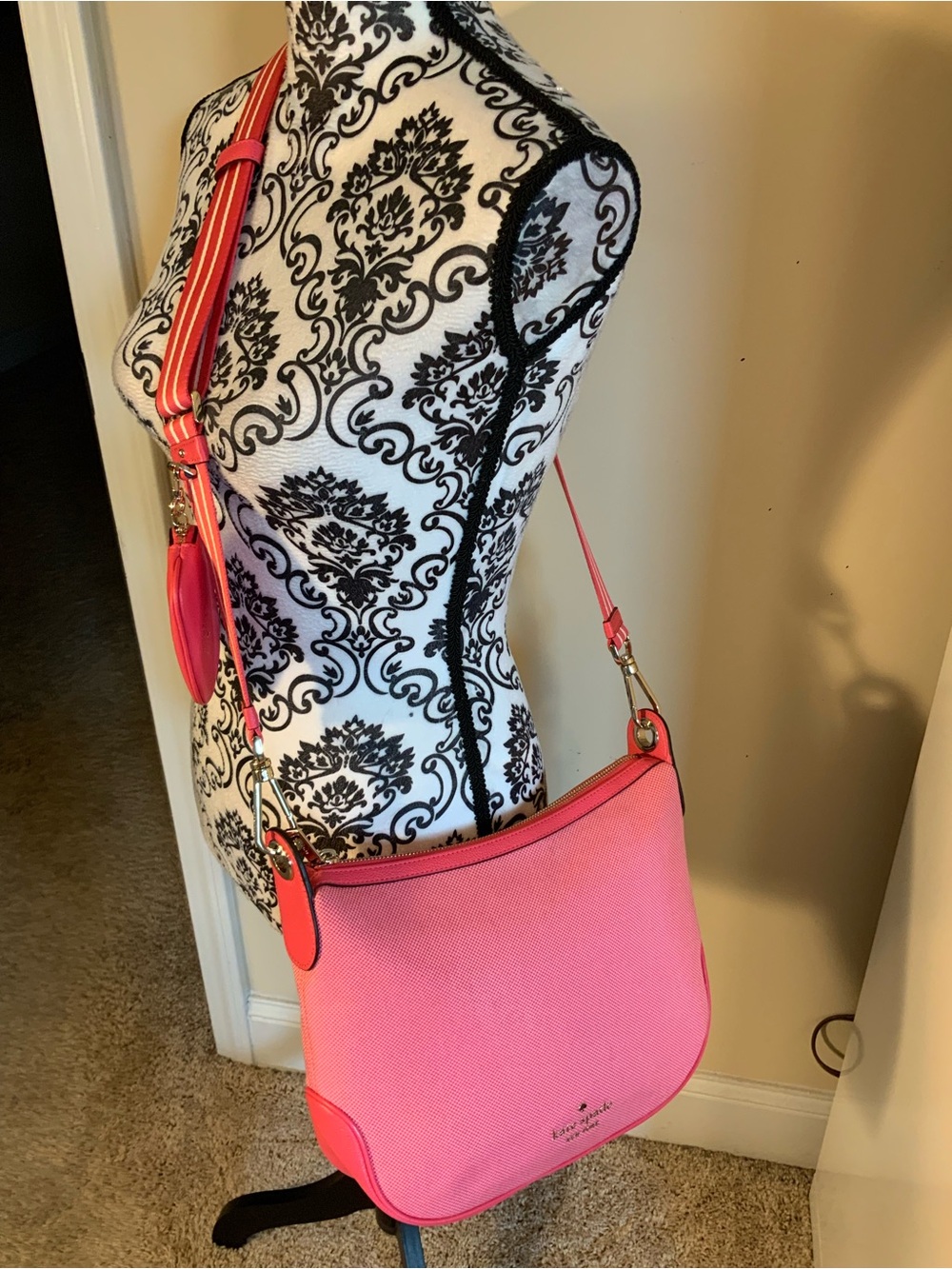 Kate Spade Rosie Crossbody Shoulder Bag Canvas And Leather